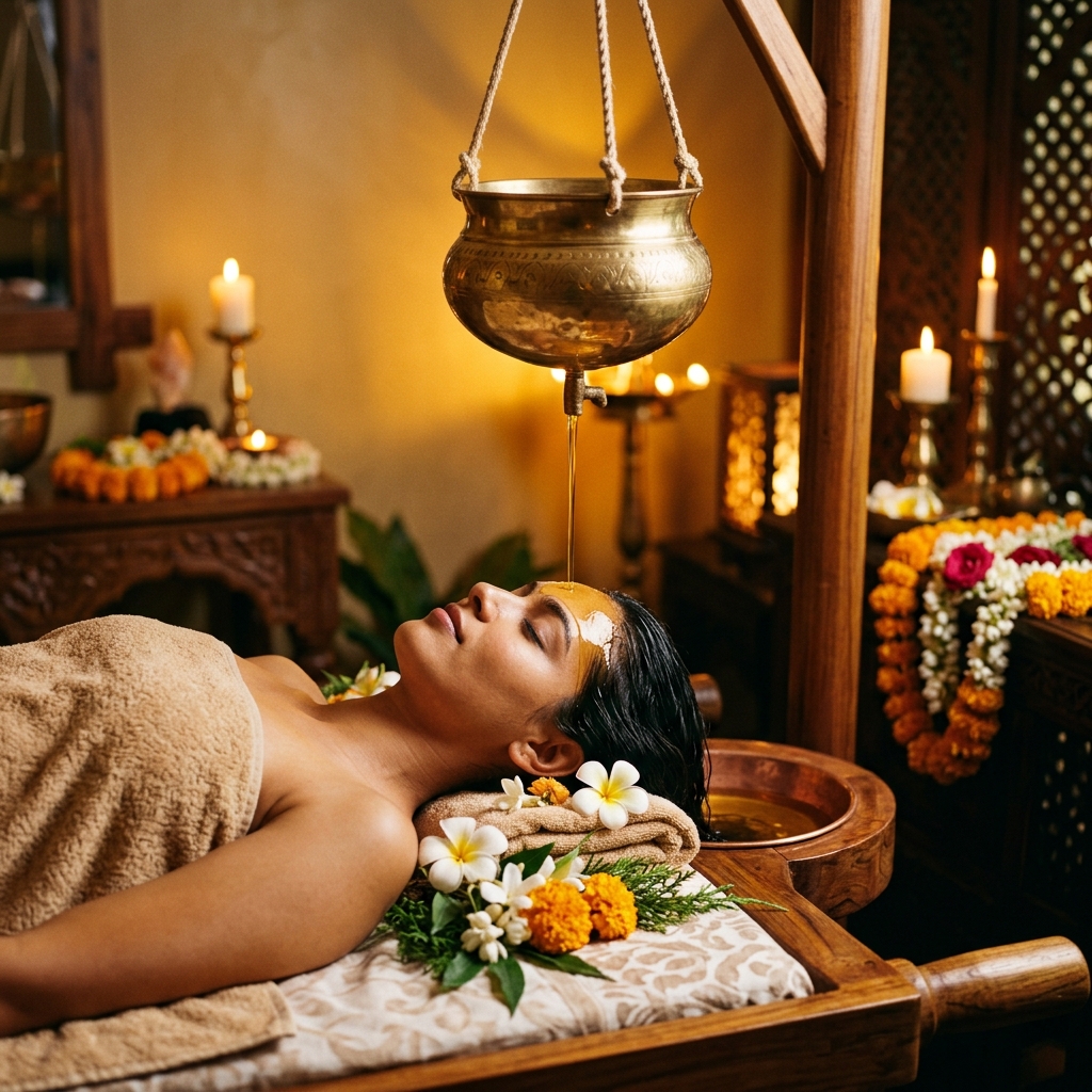 Shirodhara Herbal Oil Therapy